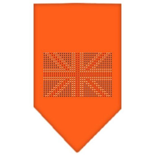 Unconditional Love British Flag Rhinestone Bandana Orange Large UN813556